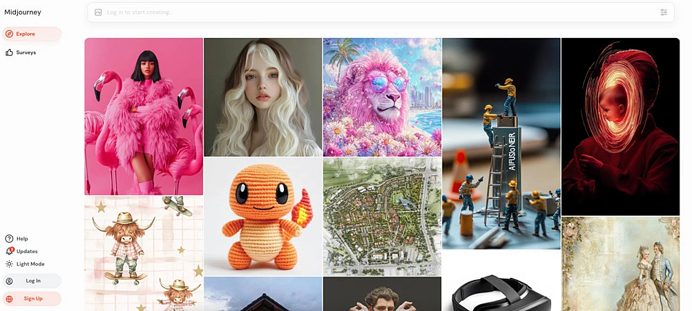 Captura de tela do Midjourney