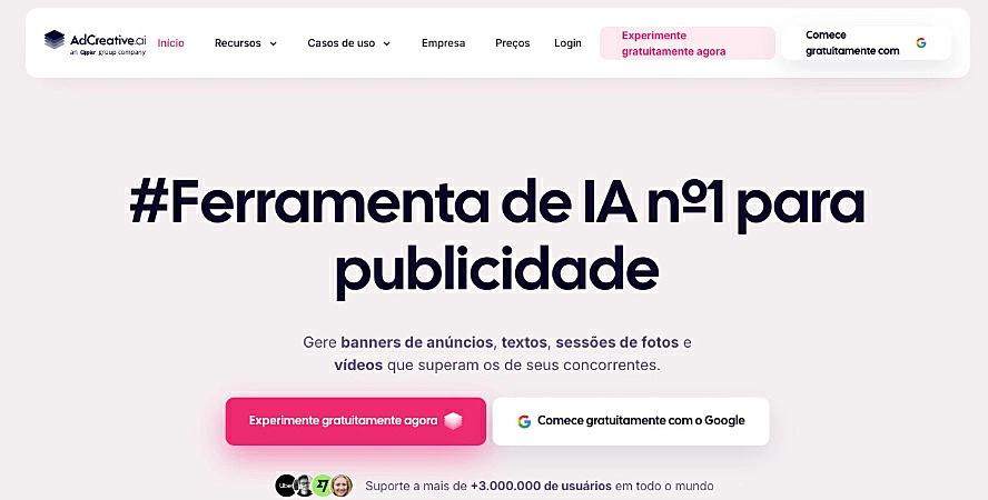 captura de tela do AdCreative.ai