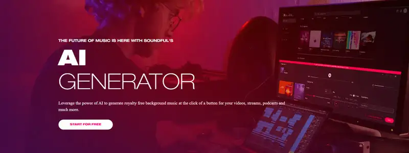 8 captura de tela do site de ia para fazer musica soundful