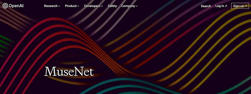 captura de tela do site de ia para fazer musica musenet