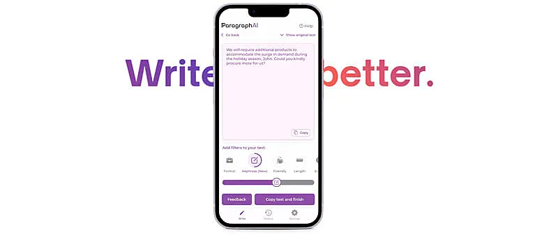 captura do banner do site da paragraph ai