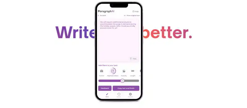 captura do banner do site da paragraph ai