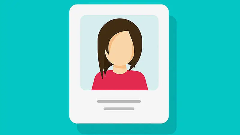 Ilustração de uma foto de perfil no Instagram