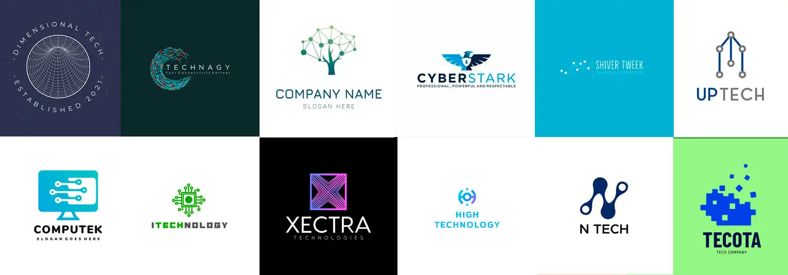 Ideias de logo de tecnologia