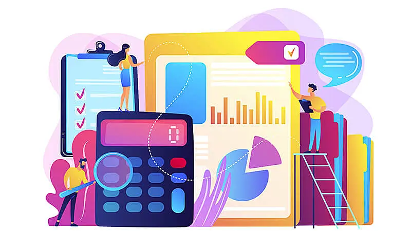 calculadora e prancheta para calculo do imposto de renda