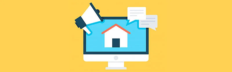 computador com o ícone de uma casa em sua tela