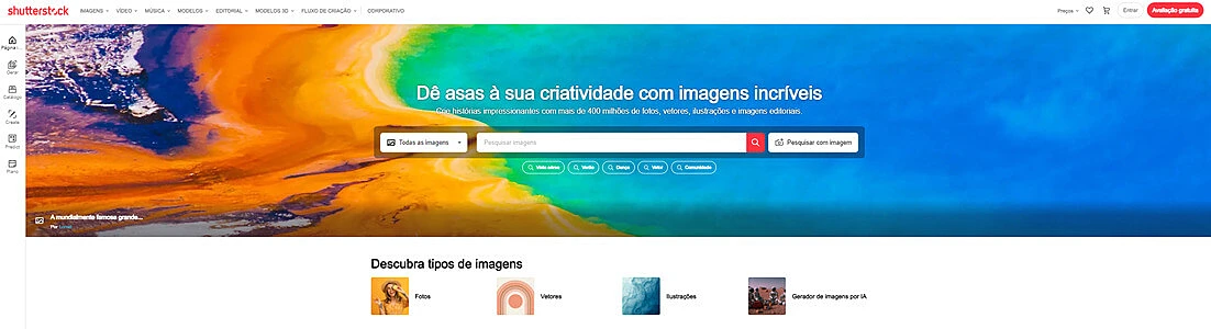 Banner do Shutterstock