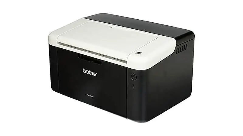 imagem de uma impressora Brother Laser HL1202 na cor preta