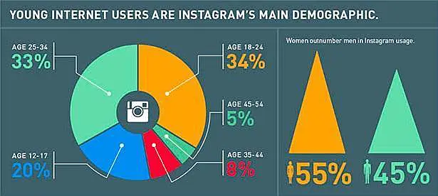Chart about Instagram users