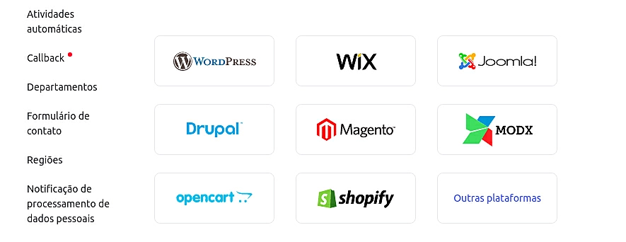 Integrações da JivoChat