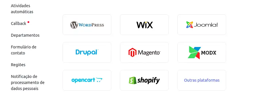 Integrações da JivoChat