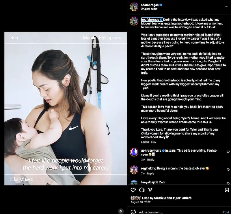 Bea Fabregas Instagram post