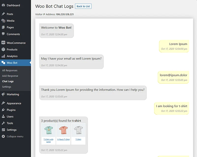 WooCommerce chat