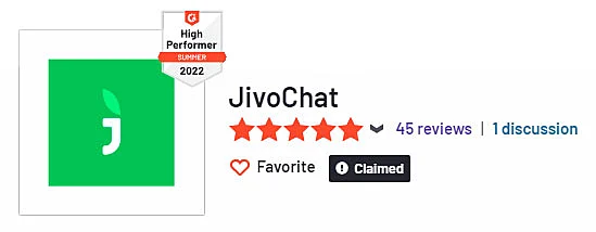 Sello high performer de JivoChat