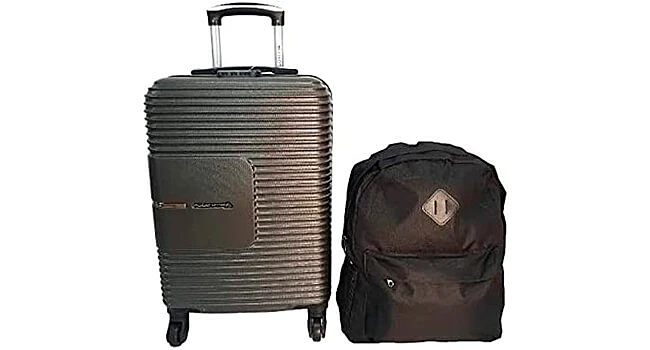 foto de uma mala de rodinhas e uma mochila de bordo da Polo King