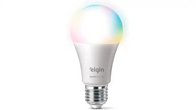 imagem de uma lâmpada inteligente da Elgin