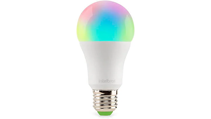imagem de uma lâmpada smart da Intelbras