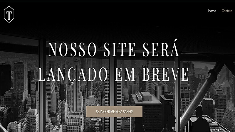 Captura de tela de landing page exemplos da wix