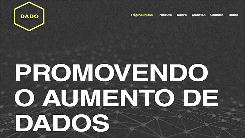 Captura de tela de landing page exemplos da wix