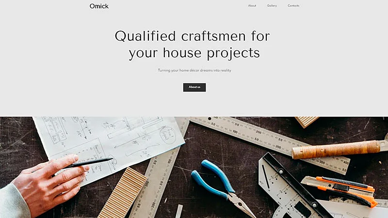 Captura do layout de site OMICK do Zyro