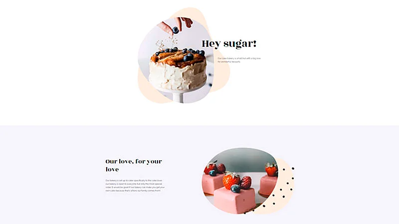 Captura de tela do layout de site SUGARO