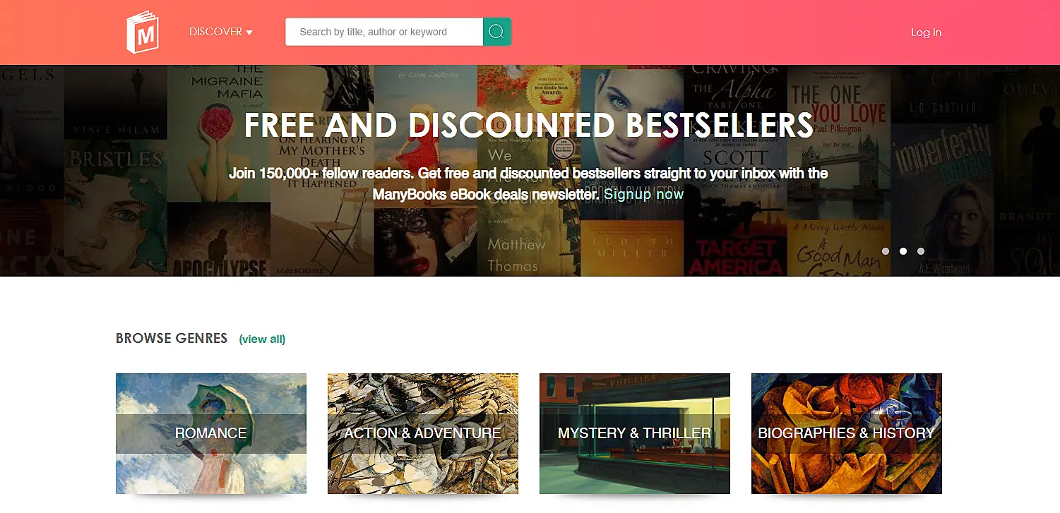 Página web de Many Books