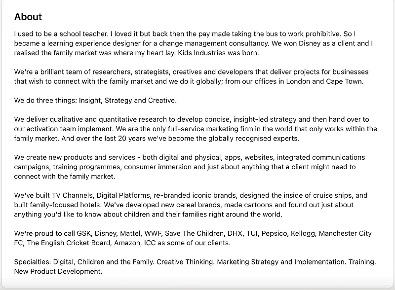 Gary Pope LinkedIn summary