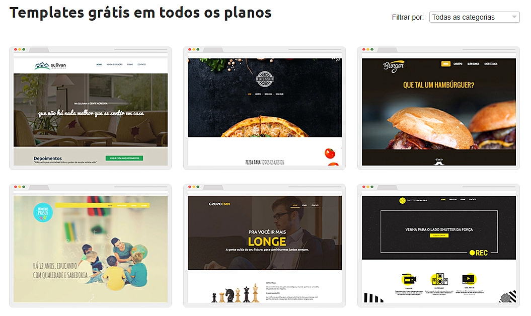 Criador de sites da Locaweb