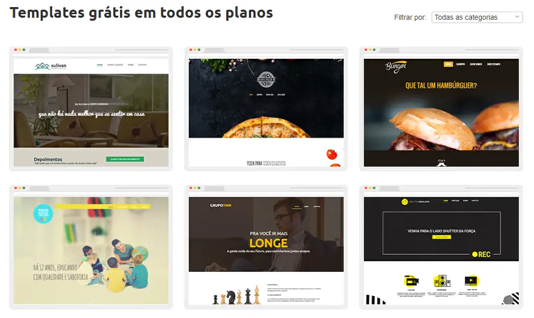 Criador de sites da Locaweb