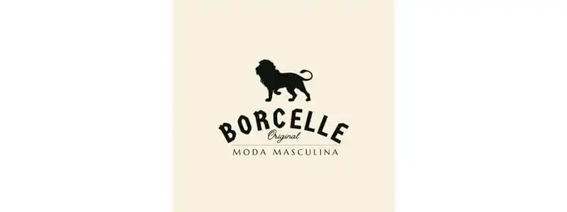 ideia de logo para loja de roupas masculina usando leão de ícone