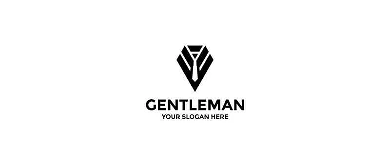 ideia de logo para loja de roupas masculina usando linhas dinâmicas