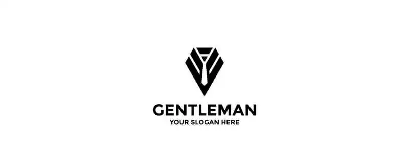 ideia de logo para loja de roupas masculina usando linhas dinâmicas