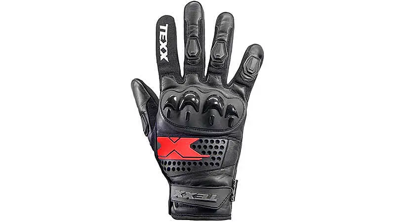 imagem de uma luva de motoqueiro Texx Old Shoot na cor preta