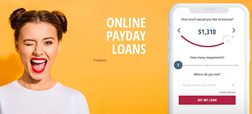 Trustpilot Picture of a woman and a smartphone showing Trustpilo's interface