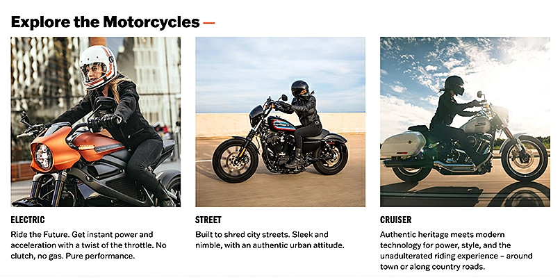A picture of Electric, Street and Cruiser motorcycles by Harley-Davidson