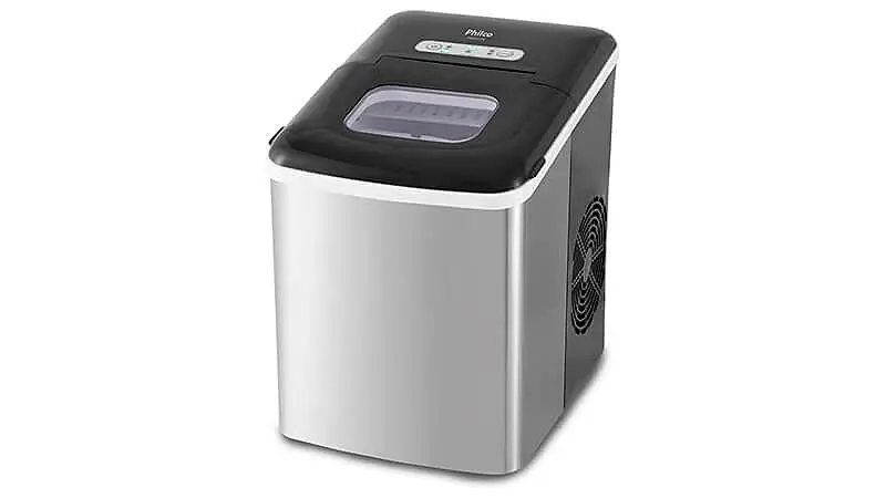 imagem de uma máquina de gelo Philco na cor cinza