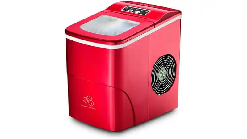 imagem de uma máquina de gelo Multilaser na cor vermelha