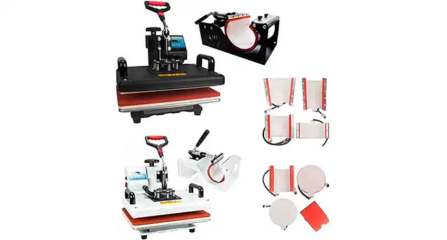 foto de mostra uma maquina de sublimação Astro Mix e todos seus equipamentos