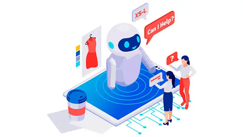 Consumidor comprando em seu celular através de um chatbot