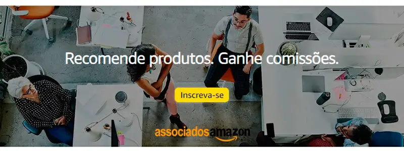 Amazon banner da área de marketing de afiliados no site da Amazon