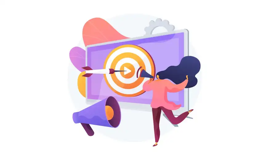 Ilustración conceptual de marketing de referencia