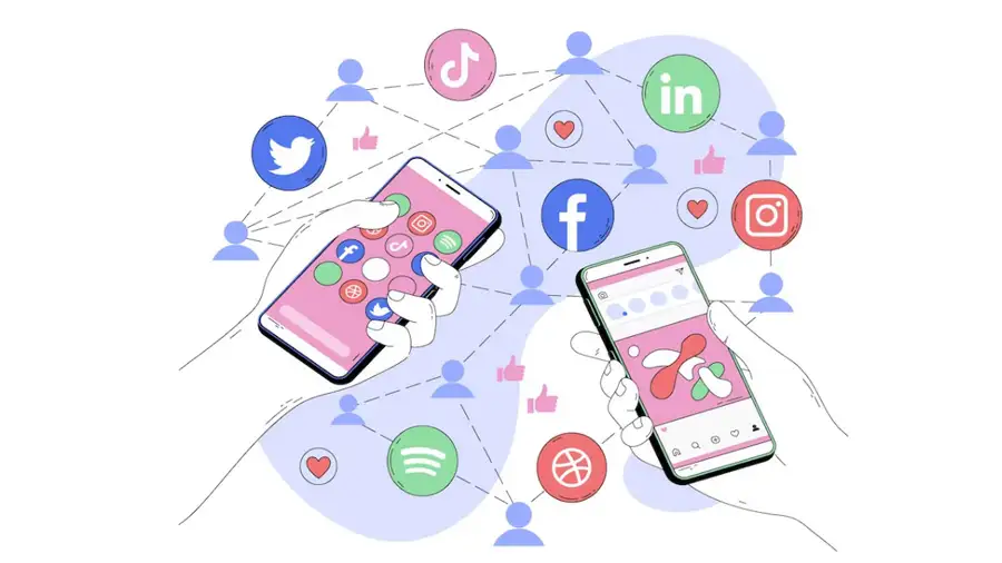 marketing en redes sociales íconos de redes sociales