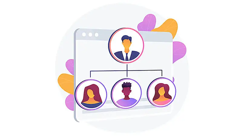grupo de pessoas em níveis diferentes