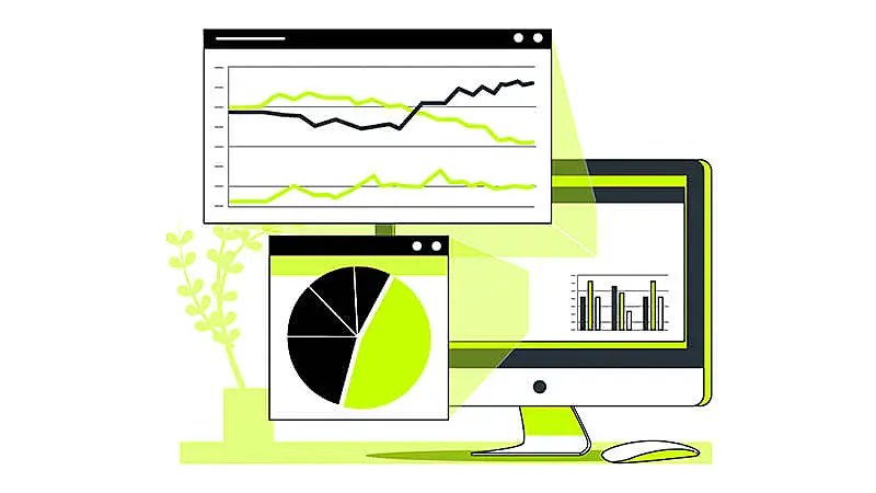 Ilustração de gráficos