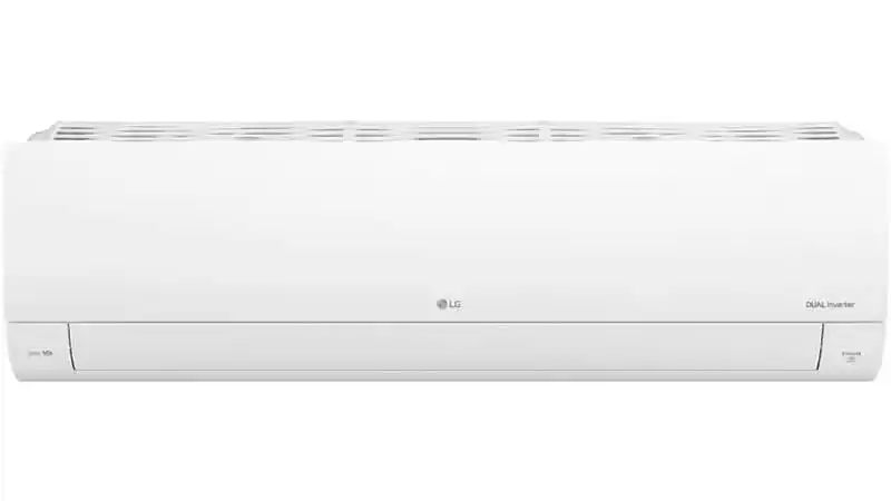 foto de um ar condicionado split inverter voice da LG na cor branca