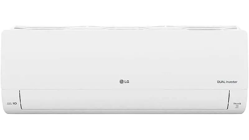 foto de um ar condicionado split inverter LG Voice na cor branca