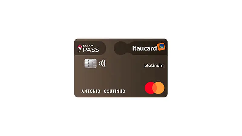 imagem de um cartão de crédito LATAM Pass Itaú Mastercad Platinum