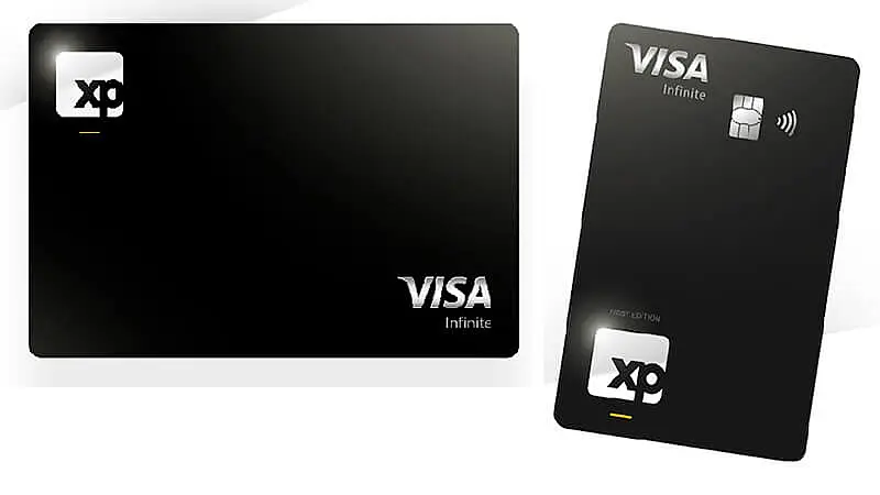 imagem de dois cartões de crédito XP Visa Infinite