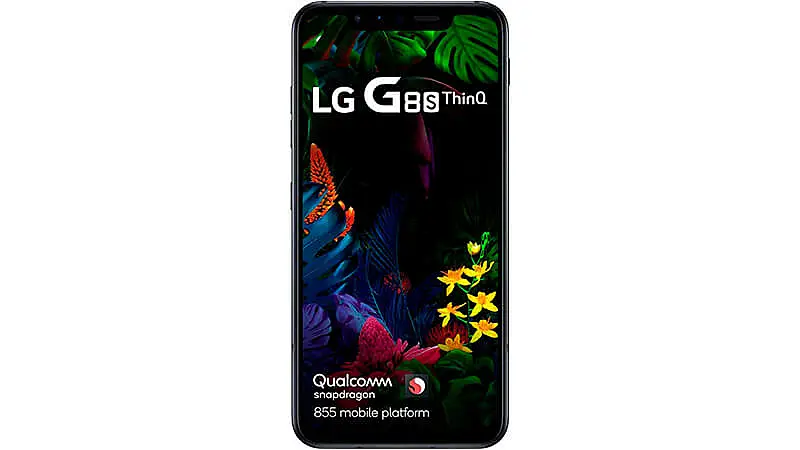 imagem que mostra um celular LG G8S ThinQ de frente
