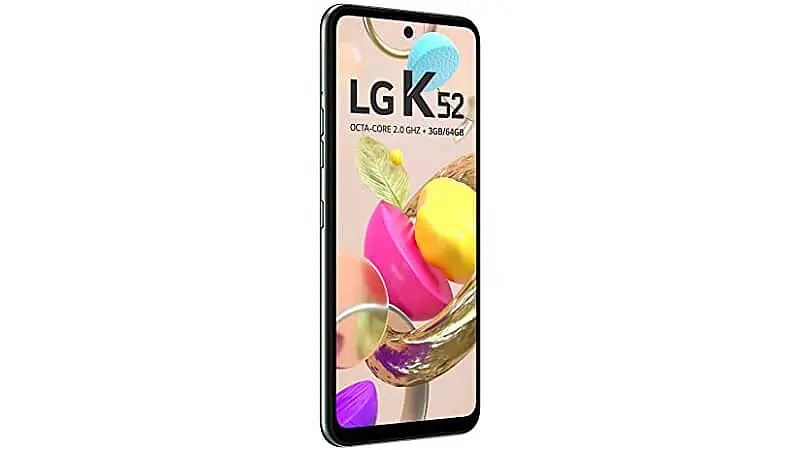 imagem de um celular LG K52